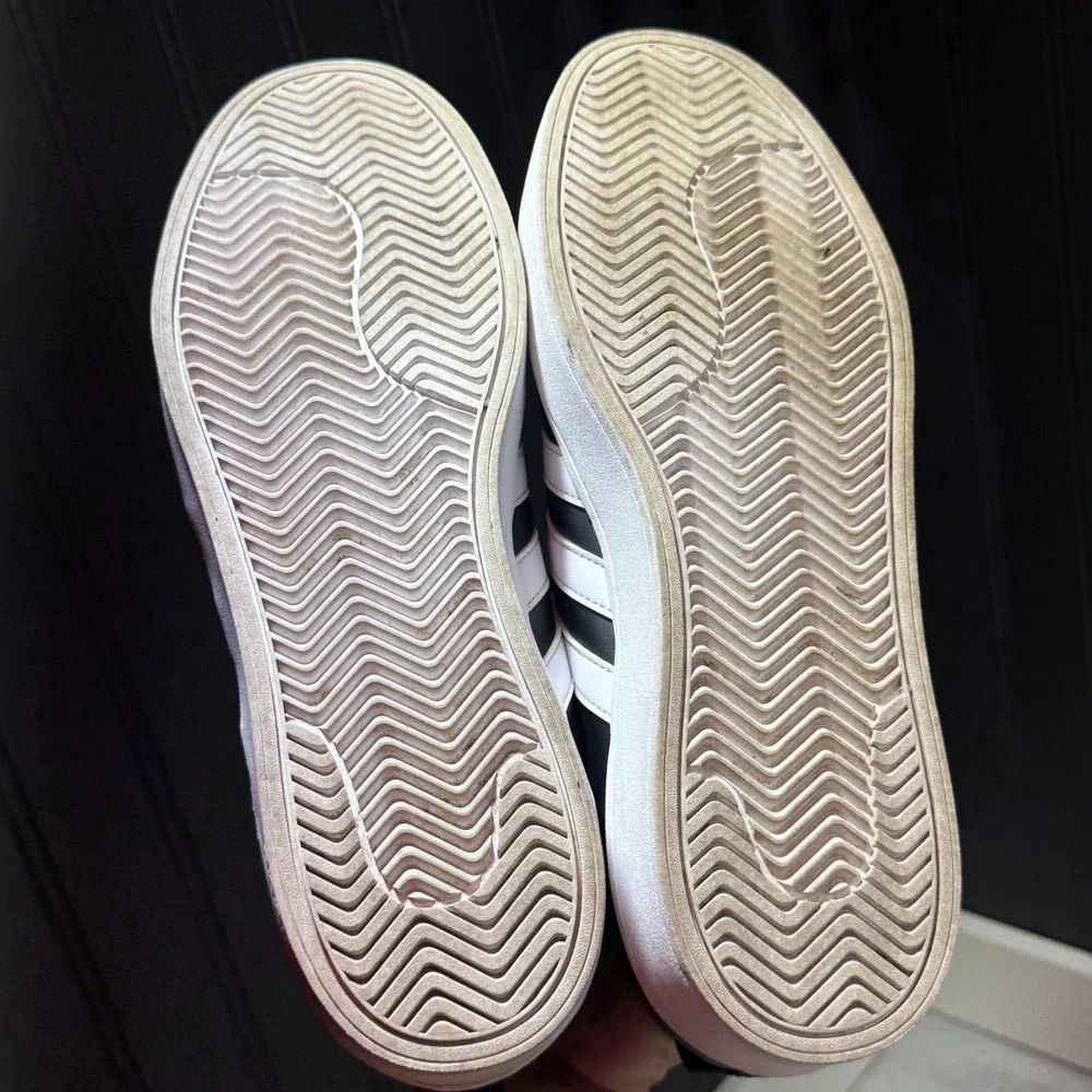 Adidas Streetcheck Cloudfoam Court Men's Sz 10 Low Black White